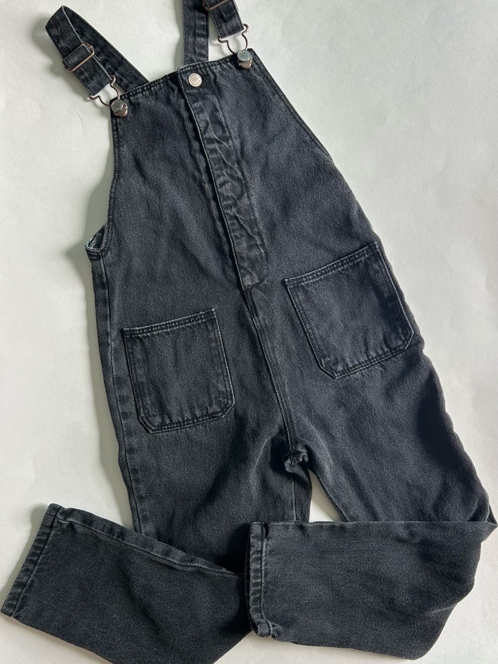 Zara Girls Black Denim Overalls
